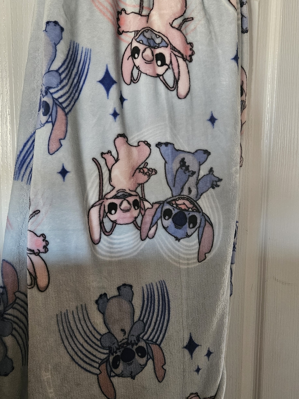 Disney Stitch and Angel Blue & Pink Stitch Plush Fleece Throw